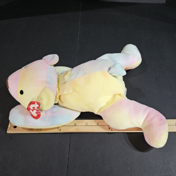 Retired Ty Beanie Baby 1998 Sherbet The Bear Pal Tie Dye Pastel w/ Tag Vintage - Picture 12 of 12